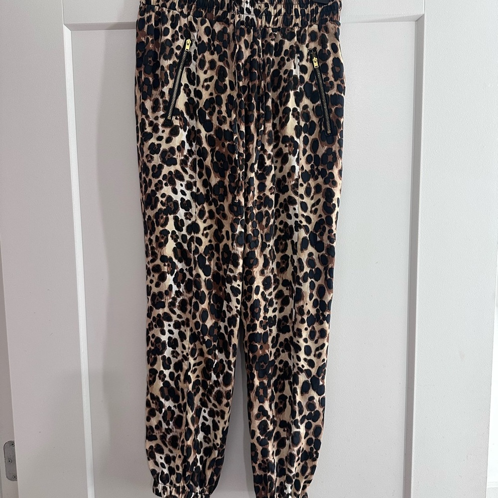 Bebe Leopard Print Ankle Pants - image 1
